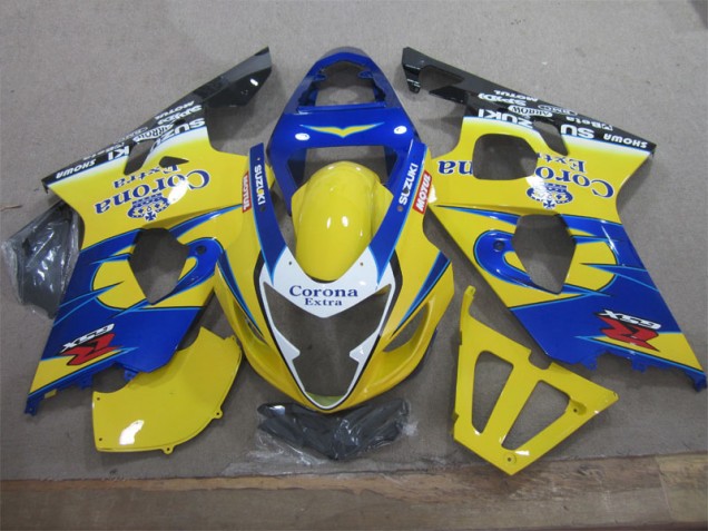Amarillo Azul Corona Extra Kit Carenado Moto Suzuki GSXR 600 K4 2004-2005 Amarillo Azul Corona Extra Kit Carenado Moto Suzuki GSXR 600 K4 2004-2005