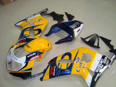Amarillo Azul Corona Extra Motul Carenado Moto Suzuki GSXR 750 K1 K2 K3 2001-2003
