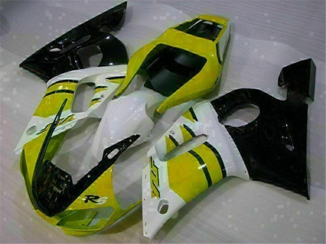 Amarillo Blanco Carenado Moto Yamaha R6 1998-2002 Amarillo Blanco Carenado Moto Yamaha R6 1998-2002