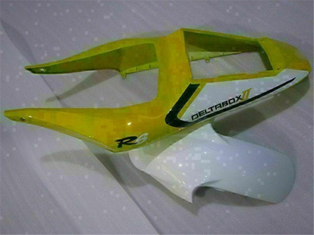 Amarillo Blanco Carenado Moto Yamaha R6 1998-2002 Amarillo Blanco Carenado Moto Yamaha R6 1998-2002