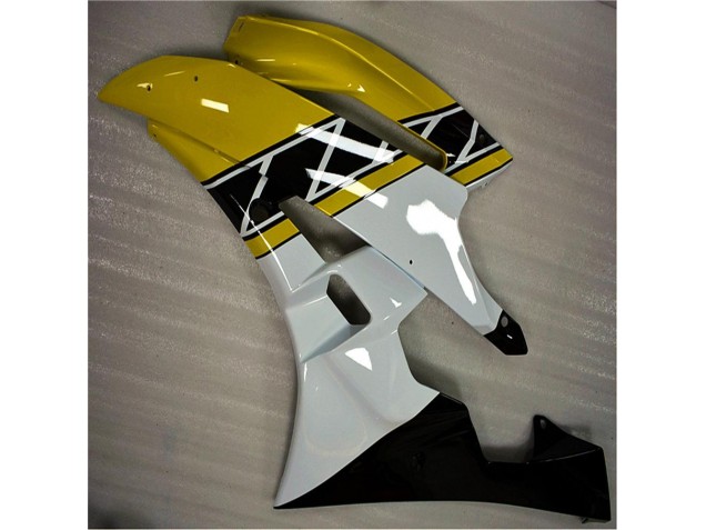 Amarillo Blanco Negro Moto Plástico Yamaha R6 2006-2007 Amarillo Blanco Negro Moto Plástico Yamaha R6 2006-2007