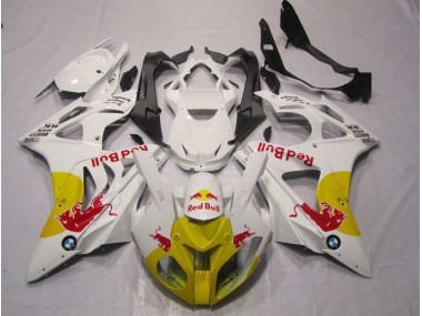 Amarillo Blanco RedBull Carenado Moto BMW S1000RR 2009-2014