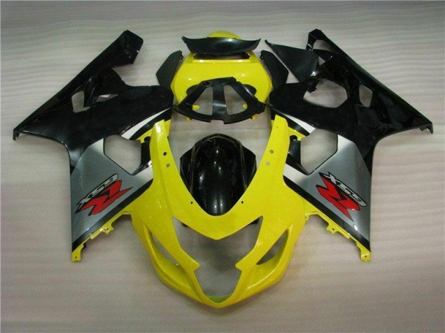 Amarillo Negro ABS Carenado Motocicleta Suzuki GSXR 600 / 750 K4 2004-2005