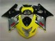 Amarillo Negro ABS Carenado Motocicleta Suzuki GSXR 600 / 750 K4 2004-2005