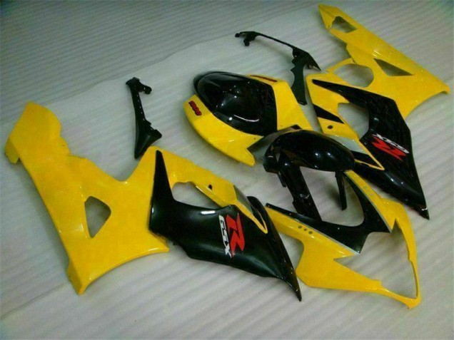 Amarillo Negro Kit Completo Carenado Moto Suzuki GSXR 1000 K5 2005-2006 Amarillo Negro Kit Completo Carenado Moto Suzuki GSXR 1000 K5 2005-2006