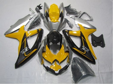Amarillo Negro Kits Carenado Moto Suzuki GSXR 1000 K7 2007-2008