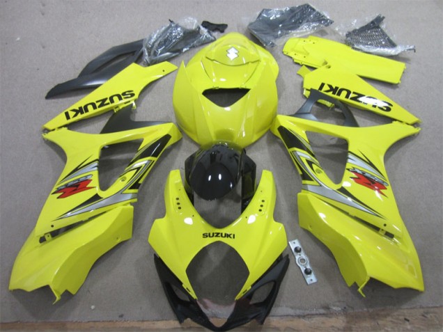 Amarillo Negro Kits Completo Carenado Moto Suzuki GSXR 1000 K7 2007-2008 Amarillo Negro Kits Completo Carenado Moto Suzuki GSXR 1000 K7 2007-2008