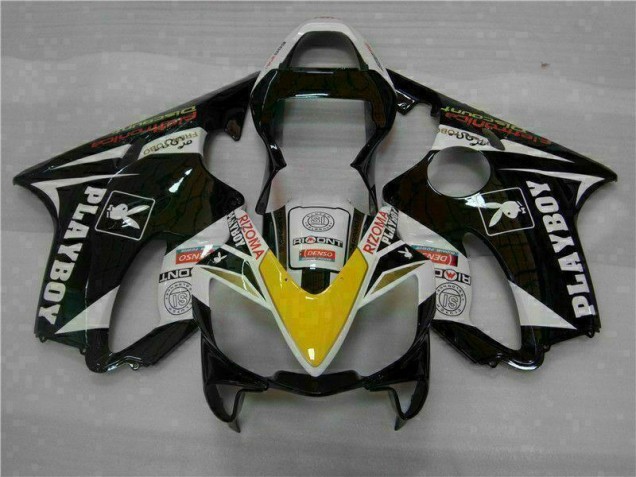 Amarillo Plata Negro Playboy Carenado Moto Honda CBR 600 F4i 2001-2003 Amarillo Plata Negro Playboy Carenado Moto Honda CBR 600 F4i 2001-2003