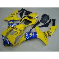 Azul Amarillo Carenado Moto Yamaha R1 2002-2003
