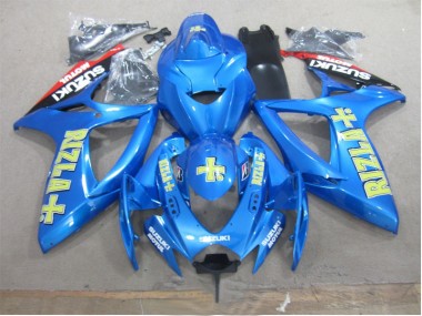 Azul Amarillo Rizla Carenado Moto Suzuki GSXR 600 K6 2006-2007
