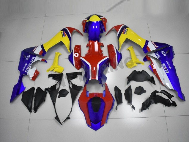 Azul Amarillo Rojo Carenado Moto Honda CBR 1000 RR 2017-2023 Azul Amarillo Rojo Carenado Moto Honda CBR 1000 RR 2017-2023