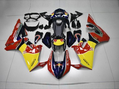 Azul Amarillo Rojo Red Bull Carenado Moto Honda CBR 1000 RR 2017-2023