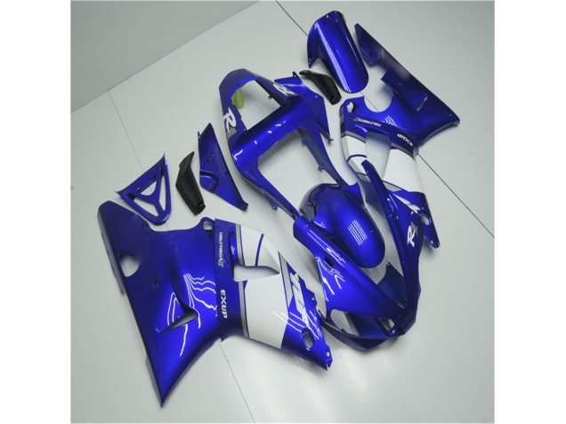 Azul Blanco ABS Moto Plástica Yamaha R1 2000-2001 Azul Blanco ABS Moto Plástica Yamaha R1 2000-2001