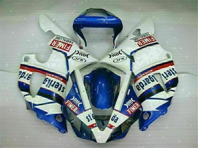 Azul Blanco ABS Moto Plástico Yamaha R1 2000-2001 Azul Blanco ABS Moto Plástico Yamaha R1 2000-2001