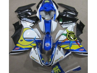Azul Blanco Amarillo 46 Carenado Moto Yamaha R1 2009-2011