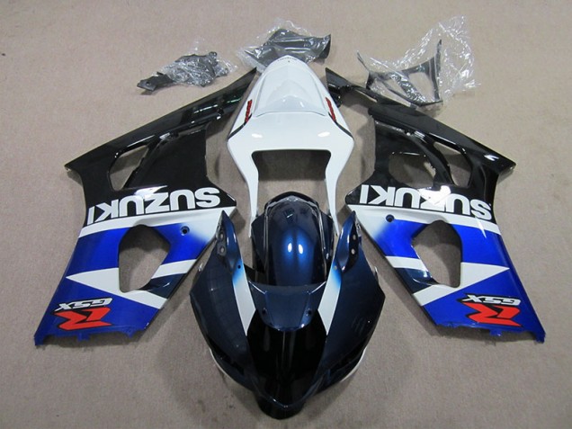Azul Blanco Calcomanía Kit Carenado Moto Suzuki GSXR 1000 K3 2003-2004 Azul Blanco Calcomanía Kit Carenado Moto Suzuki GSXR 1000 K3 2003-2004