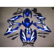Azul Blanco Carenado Moto Suzuki GSXR 600 K8 2008-2010