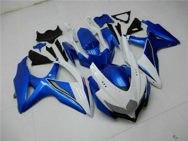 Azul Blanco Carrocería Motocicletas Suzuki GSXR 600 / 750 K8 2008-2010 Azul Blanco Carrocería Motocicletas Suzuki GSXR 600 / 750 K8 2008-2010