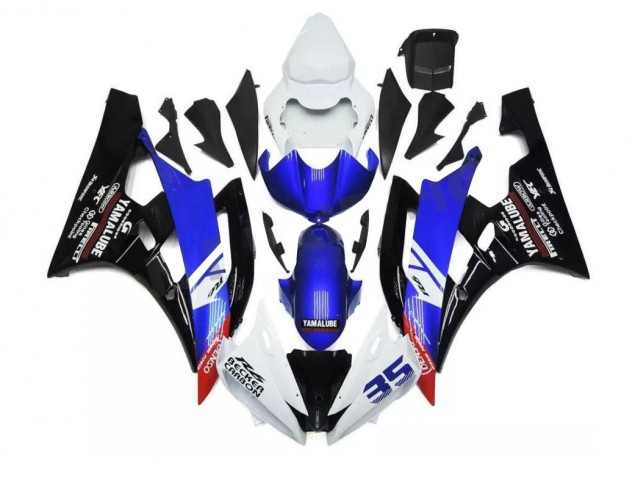 Azul Blanco Carrocería Motocicletas Yamaha R6 2006-2007 Azul Blanco Carrocería Motocicletas Yamaha R6 2006-2007