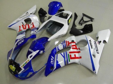 Azul Blanco Fiat Carenado Moto Yamaha R6 1998-2002