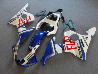 Azul Blanco Fiat Carenado Moto Yamaha R6 2003-2005