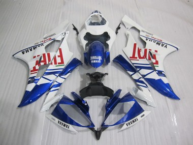 Azul Blanco Fiat Carenado Moto Yamaha R6 2006-2007