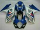 Azul Blanco Kit Carenado ABS Completo Suzuki GSXR 1000 K7 2007-2008 Azul Blanco Kit Carenado ABS Completo Suzuki GSXR 1000 K7 2007-2008