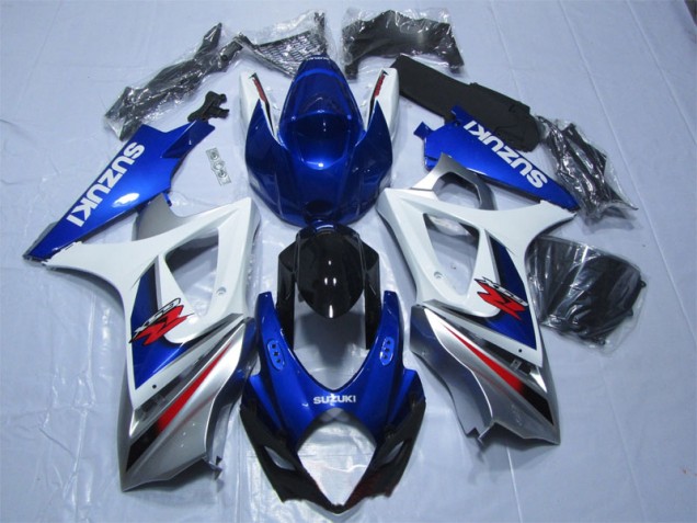 Azul Blanco Kit Carenado Moto Suzuki GSXR 1000 K7 2007-2008 Azul Blanco Kit Carenado Moto Suzuki GSXR 1000 K7 2007-2008