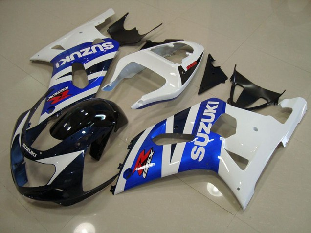 Azul Blanco Kit Carenado Moto Suzuki GSXR 750 K1 K2 K3 2001-2003 Azul Blanco Kit Carenado Moto Suzuki GSXR 750 K1 K2 K3 2001-2003