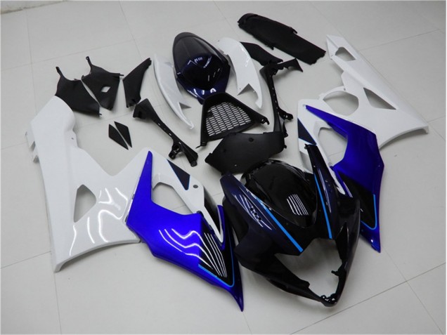Azul Blanco Kits ABS Carenado Motocicleta Suzuki GSXR 1000 K5 2005-2006 Azul Blanco Kits ABS Carenado Motocicleta Suzuki GSXR 1000 K5 2005-2006