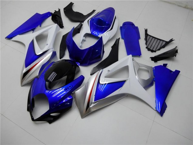 Azul Blanco Kits ABS Carenado Motocicleta Suzuki GSXR 1000 K7 2007-2008