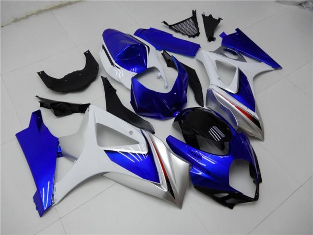 Azul Blanco Kits ABS Carenado Motocicleta Suzuki GSXR 1000 K7 2007-2008
