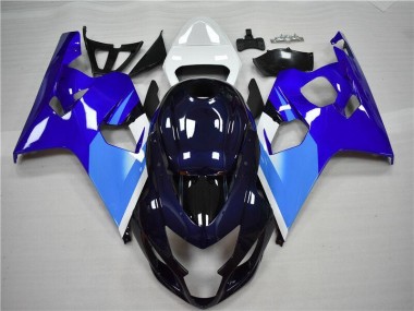 Azul Blanco Kits Completo Carenado Moto ABS Suzuki GSXR 600 / 750 K4 2004-2005