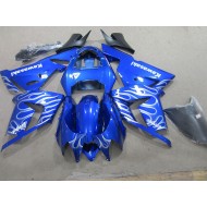 Azul Blanco Llama Carenado Moto Kawasaki ZX10R 2003-2005