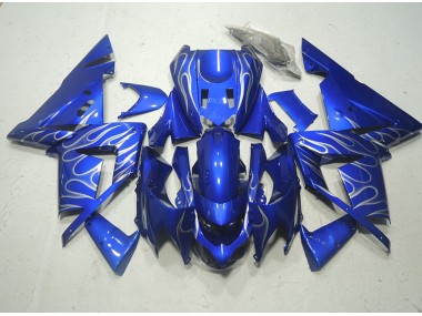 Azul Blanco Llama Carenados Moto Kawasaki ZX10R 2003-2005