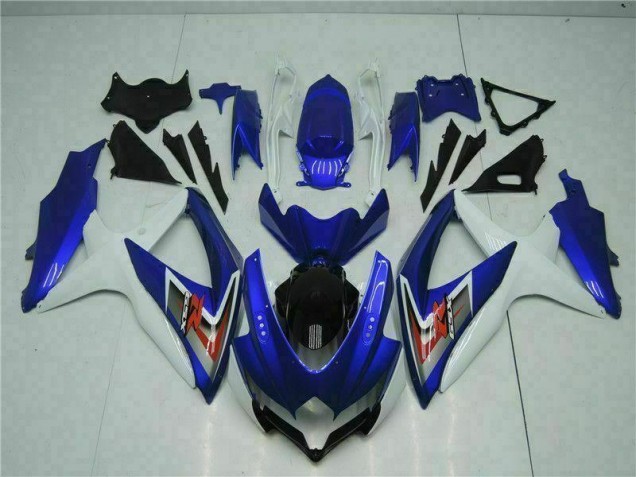 Azul Blanco Moto Plástica Suzuki GSXR 600 / 750 K8 2008-2010 Azul Blanco Moto Plástica Suzuki GSXR 600 / 750 K8 2008-2010