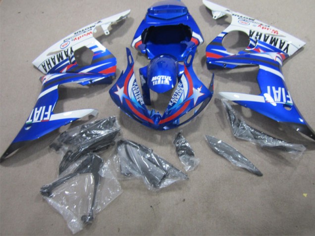 Azul Blanco Motul Fiat Carrocería Motocicletas Yamaha R1 2002-2003 Azul Blanco Motul Fiat Carrocería Motocicletas Yamaha R1 2002-2003