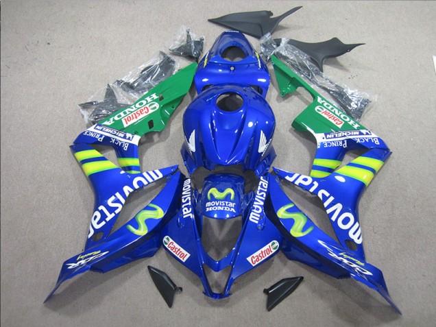 Azul Blanco Movistar Carenado Moto Honda CBR 600 RR 2007-2008 Azul Blanco Movistar Carenado Moto Honda CBR 600 RR 2007-2008