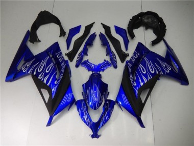 Azul Blanco Negro Carenado Moto Kawasaki EX300 2013-2016