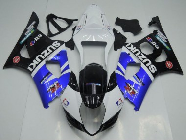 Azul Blanco & Negro Carenado Moto Suzuki GSXR 1000 K3 2003-2004