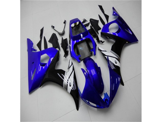 Azul Blanco Negro Carenado Moto Yamaha R6 2003-2005 Azul Blanco Negro Carenado Moto Yamaha R6 2003-2005