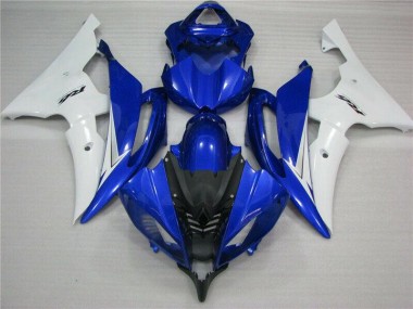 Azul Blanco Negro Carenado Moto Yamaha R6 2008-2016