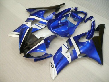 Azul Blanco Negro Carenados Moto Yamaha R6 2008-2016