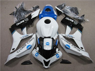 Azul Blanco Negro Konica Minolta MAPEI Carenado Moto Honda CBR 600 RR 2007-2008