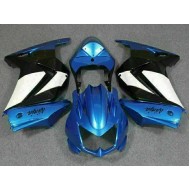 Azul Blanco Negro Ninja ABS Moto Plástica Kawasaki EX250 2008-2012
