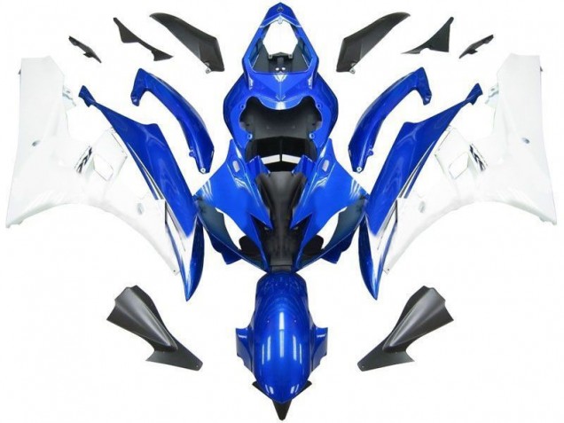 Azul Blanco Plástico Moto Yamaha R6 2006-2007 Azul Blanco Plástico Moto Yamaha R6 2006-2007
