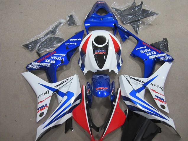 Azul Blanco Rojo HRC Carenado Moto Honda CBR 600 RR 2007-2008 Azul Blanco Rojo HRC Carenado Moto Honda CBR 600 RR 2007-2008