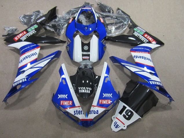 Azul Blanco Volvo Sterilgarda 19 Carenado Moto Yamaha R1 2004-2006 Azul Blanco Volvo Sterilgarda 19 Carenado Moto Yamaha R1 2004-2006