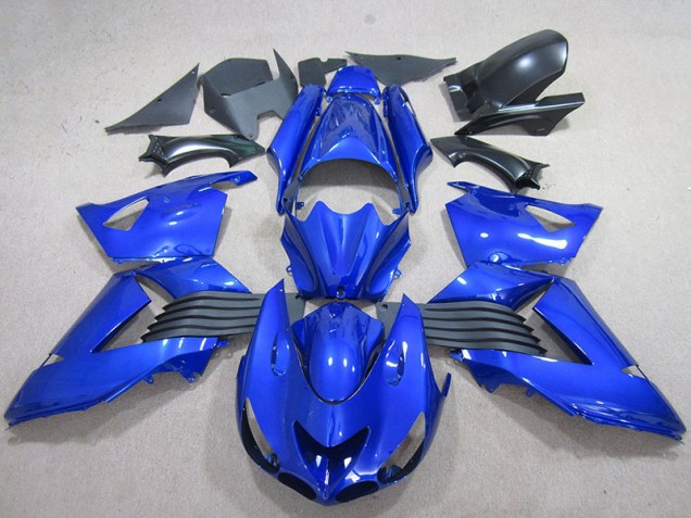 Azul Kit ABS Carenado Motocicleta Kawasaki ZX14R ZZR 1400 2006-2011 Azul Kit ABS Carenado Motocicleta Kawasaki ZX14R ZZR 1400 2006-2011