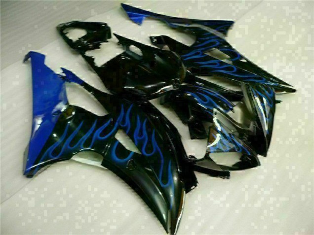 Azul Llama Negro Carenado Moto Yamaha R6 2008-2016 Azul Llama Negro Carenado Moto Yamaha R6 2008-2016